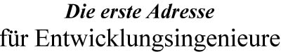 Die erste Adresse fr Entwicklungsingenieure